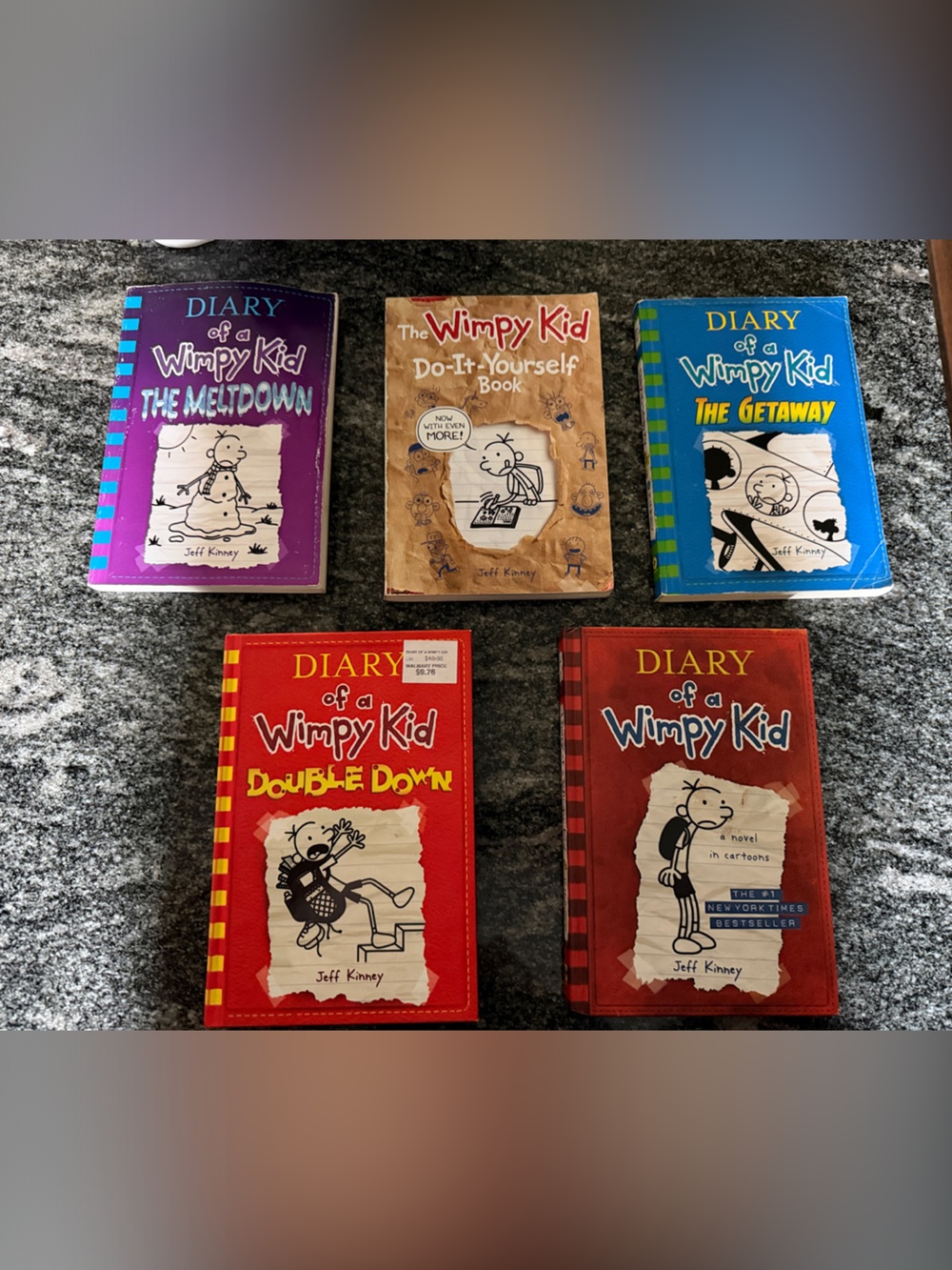 Diary of a Wimpy Kid Book Set - Red, Blue, Purple, Tan Covers